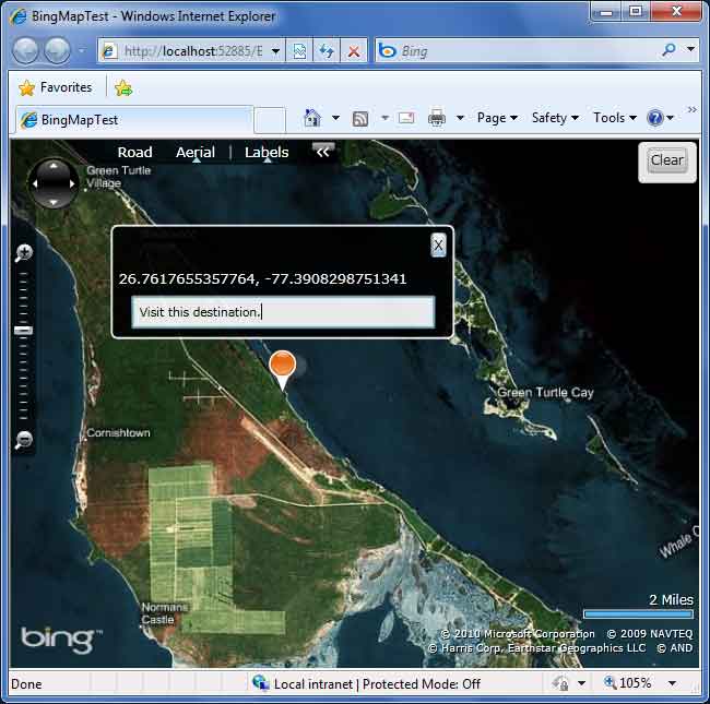 Silverlight Microsoft Bing Map Edit Mode for the pushpin