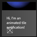 Windows 8 Live Tile Animated Peek Notification