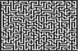 Tremaux Algorithm Solving a Complex Maze