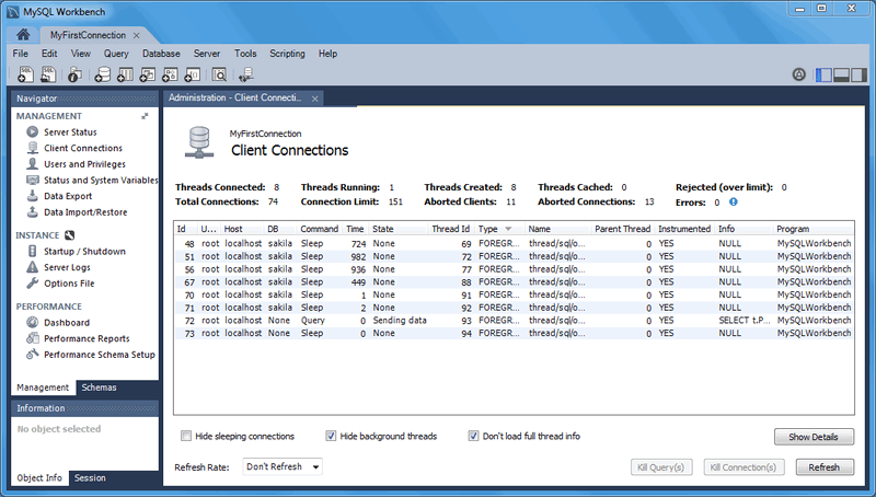 Killing Sleeping Connections in MySQL C# ASP .NET