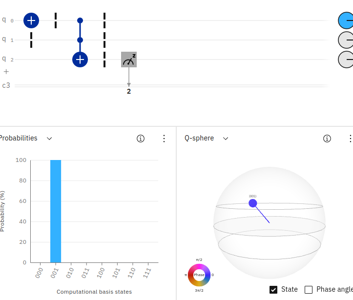 Another AND gate in the IBM Quantum Composer