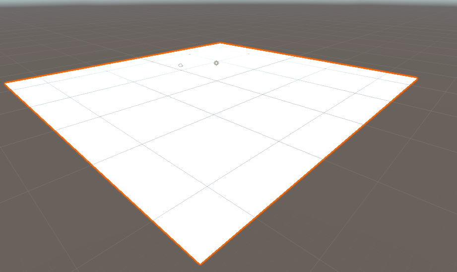 Setting the width and height of the ground to expand across our scene in Unity.