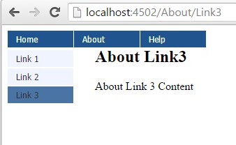 Secondary page with web navigation loaded from XML file.